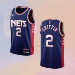 Men's Brooklyn Nets Blake Griffin NO 2 City 2021-22 Blue Jersey