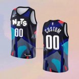 Men's Brooklyn Nets Customize City 2023-24 Black Jersey