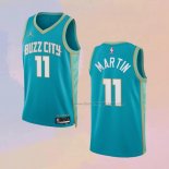 Men's Charlotte Hornets Cody Martin NO 11 City 2023-24 Green Jersey