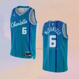 Men's Charlotte Hornets Jalen Mcdaniels NO 6 City 2021-22 Blue Jersey