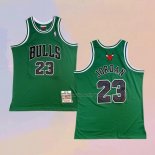 Men's Chicago Bulls Michael Jordan NO 23 Throwback Green Jersey
