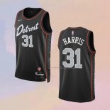 Men's Detroit Pistons Joe Harris NO 31 City 2023-24 Black Jersey