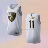 Men's Golden Edition Brooklyn Nets Kyrie Irving NO 11 White Jersey