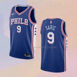 Men's Philadelphia 76ers Dario Saric NO 9 Icon Blue Jersey