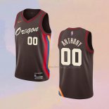 Men's Portland Trail Blazers Carmelo Anthony NO 00 City 2020-21 Brown Jersey