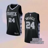 Men's San Antonio Spurs Devin Vassell NO 24 Statement 2022-23 Black Jersey