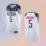 Men's USA Donovan Mitchell 2019 FIBA Basketball World Cup White Jersey