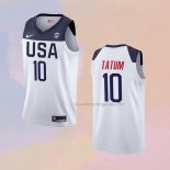 Men's USA Jayson Tatum 2019 FIBA Basketball World Cup White Jersey