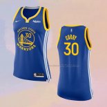 Women's Golden State Warriors Stephen Curry NO 30 Icon 2017-18 Blue Jersey