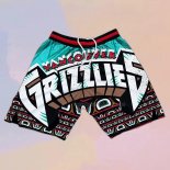 Memphis Grizzlies Big Logo Throwback Green Shorts