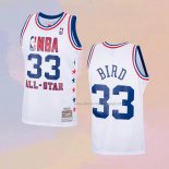 Men's All Star 1985 Larry Bird NO 33 White Jersey