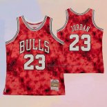 Men's Chicago Bulls Michael Jordan NO 23 Galaxy Red Jersey