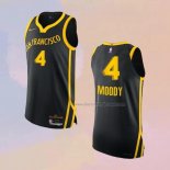 Men's Golden State Warriors Moses Moody NO 4 City Authentic 2023-24 Black Jersey