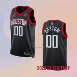 Men's Houston Rockets Customize Statement 2023-24 Black Jersey