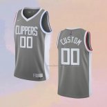 Men's Los Angeles Clippers Customize Earned 2020-21 Gray Jersey