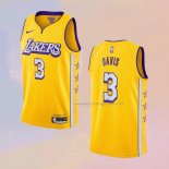 Men's Los Angeles Lakers Anthony Davis NO 3 City 2019-20 Yellow Jersey