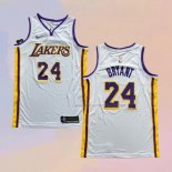 Men's Los Angeles Lakers Kobe Bryant NO 24 Association 2018 White Jersey