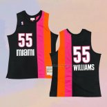 Men's Miami Floridians Jason Williams NO 55 Hardwood Classics Throwback Black Jersey
