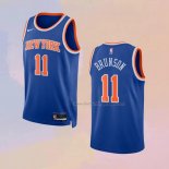 Men's New York Knicks Jalen Brunson NO 11 Icon 2022-23 Blue Jersey