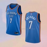 Men's Oklahoma City Thunder Carmelo Anthony NO 7 Icon Blue Jersey