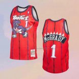 Men's Toronto Raptors Tracy McGrady NO 1 Mitchell & Ness 1998-99 Red Jersey