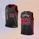 Kid's Chicago Bulls Michael Jordan NO 23 City 2023-24 Black Jersey