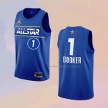 Men's All Star 2021 Phoenix Suns Devin Booker NO 1 Blue Jersey