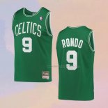 Men's Boston Celtics Rajon Rondo NO 9 Hardwood Classics Green Jersey