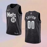 Men's Brooklyn Nets Customize Earned 2020-21 Black Jersey
