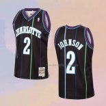 Men's Charlotte Hornets Larry Johnson NO 2 Mitchell & Ness 1992-93 Black Jersey