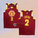 Men's Cleveland Cavaliers Kyrie Irving NO 2 City Red Jersey