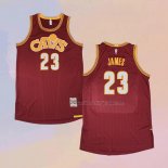 Men's Cleveland Cavaliers LeBron James NO 23 Mitchell & Ness 2015-16 Red Jersey