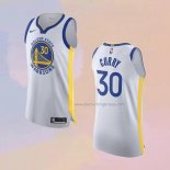 Men's Golden State Warriors Stephen Curry NO 30 Association Authentic White Jersey