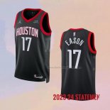 Men's Houston Rockets Tari Eason NO 17 Statement 2023-24 Black Jersey