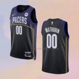 Men's Indiana Pacers Bennedict Mathurin NO 00 City 2022-23 Blue Jersey