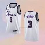 Men's Los Angeles Lakers Anthony Davis NO 3 City 2022-23 White Jersey