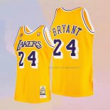Men's Los Angeles Lakers Kobe Bryant NO 24 60th Anniversary Mitchell & Ness 2007-08 Yellow Jersey