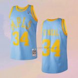 Men's Los Angeles Lakers Shaquille O'neal NO 34 Mitchell & Ness 2001-02 Blue Jersey