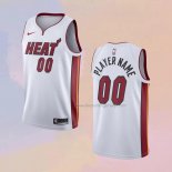 Men's Miami Heat Customize Association 2020-21 White Jersey