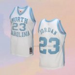 Men's NCAA North Carolina Tar Heels Michael Jordan NO 23 Mitchell & Ness 1983-84 White Jersey