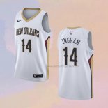Men's New Orleans Pelicans Brandon Ingram NO 14 Association White Jersey