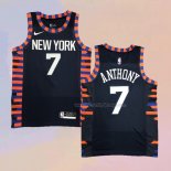 Men's New York Knicks Carmelo Anthony NO 7 City Edition 2019-20 Blue Jersey