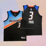 Men's Oklahoma City Thunder Chris Paul NO 3 City 2020-21 Black Jersey
