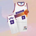 Men's Phoenix Suns Steve Nash NO 13 Throwback White Jersey