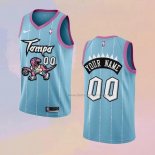 Men's Toronto Raptors Customize City 2020-21 Pink Blue Jersey