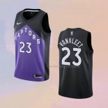 Men's Toronto Raptors Fred Vanvleet NO 23 Earned 2020-21 Black Purple Jersey