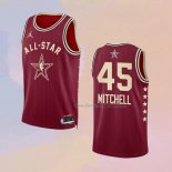 Men's All Star 2024 Cleveland Cavaliers Donovan Mitchell NO 45 Red Jersey