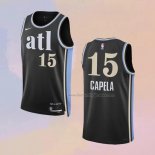 Men's Atlanta Hawks Clint Capela NO 15 City 2023-24 Black Jersey
