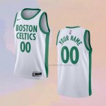 Men's Boston Celtics Customize City 2020-21 White Jersey