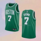 Men's Boston Celtics Jaylen Brown NO 7 Icon 2020-21 Green Jersey